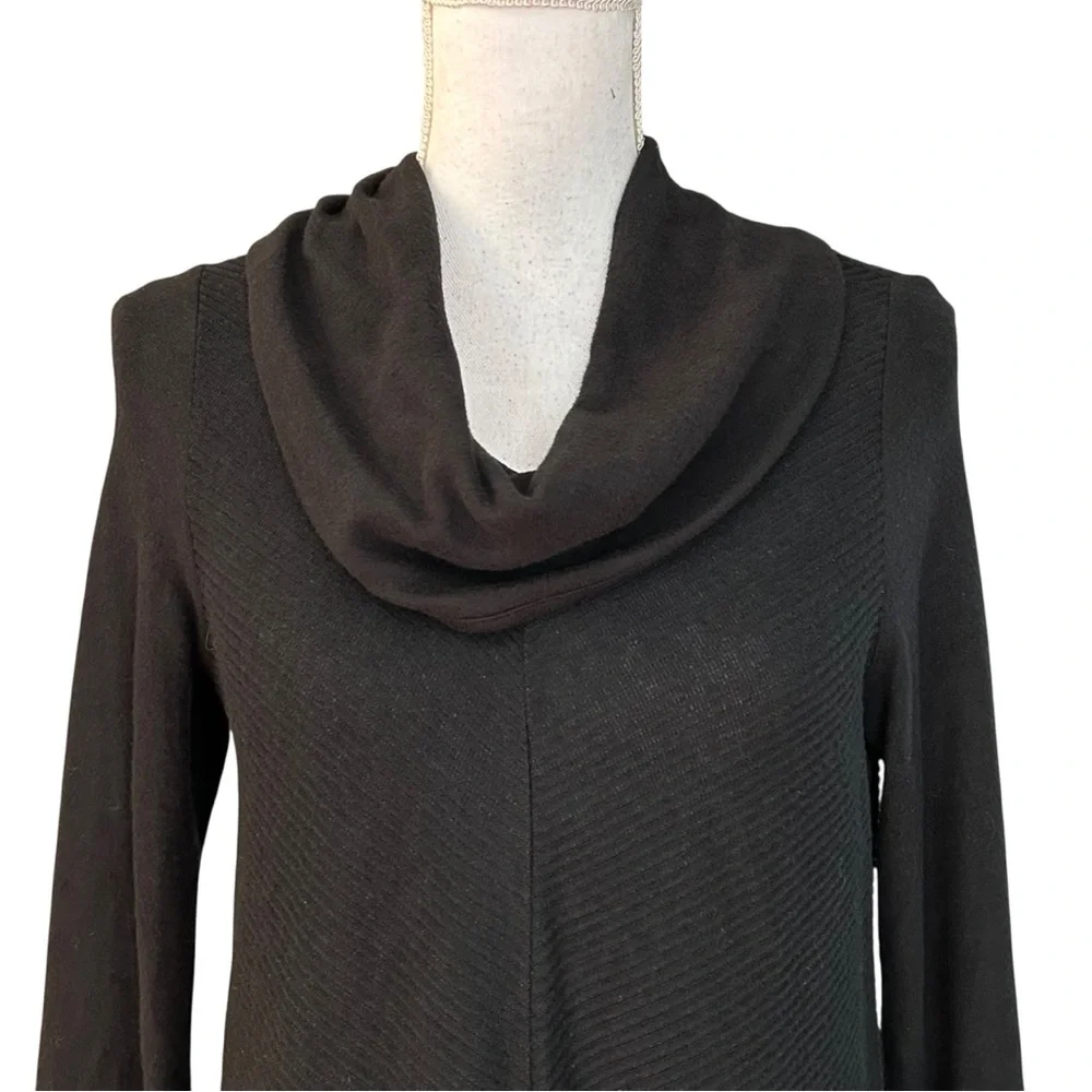 Fortune & Ivy Elisha Cowl Neck Hacci Knit Dress Women’s SZ Small in Black NEW - Picture 2 of 6